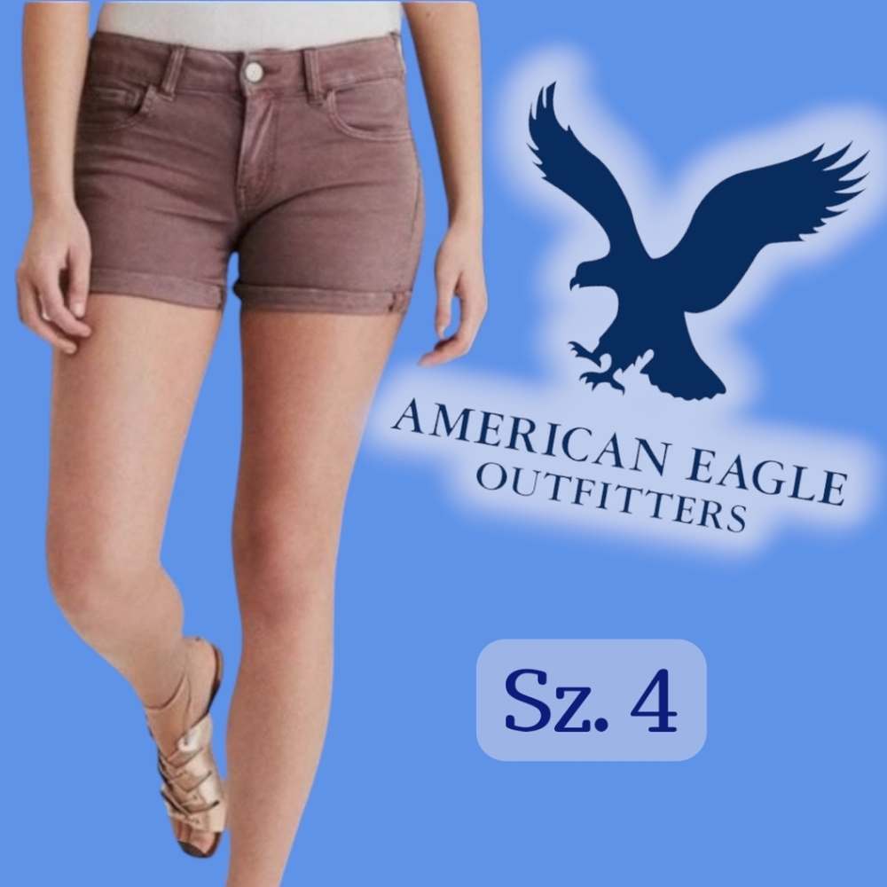 AEO Dusty Brown Chino Style Midi Shorts Sz.4